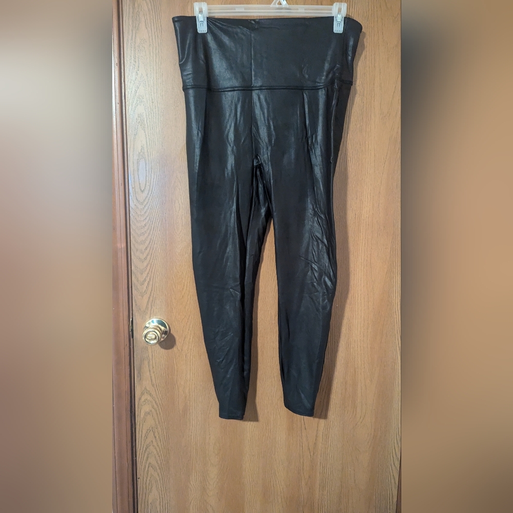 Spanx Faux Leather Shaping Leggings